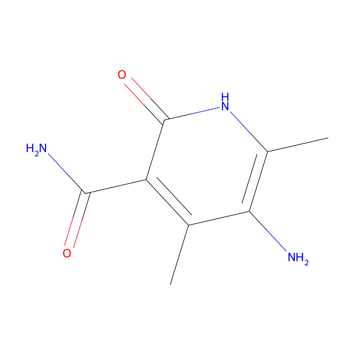 5-Amino-4,6-dimethyl-2-oxo-1,2-dihydro-3-pyridinecarboxamide molecular structure, CAS 1227465-83-9