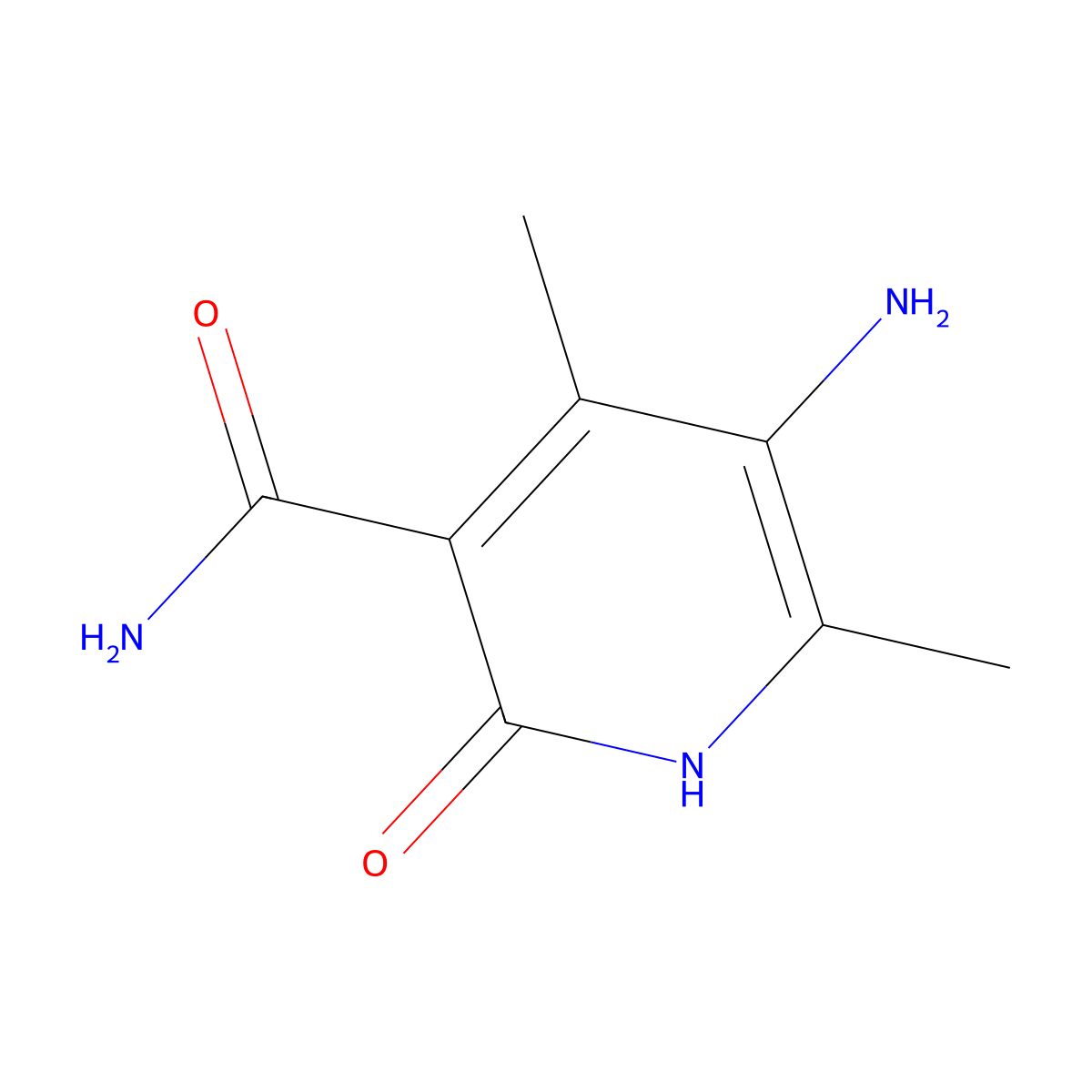 5-Amino-4,6-dimethyl-2-oxo-1,2-dihydro-3-pyridinecarboxamide molecular structure, CAS 1227465-83-9