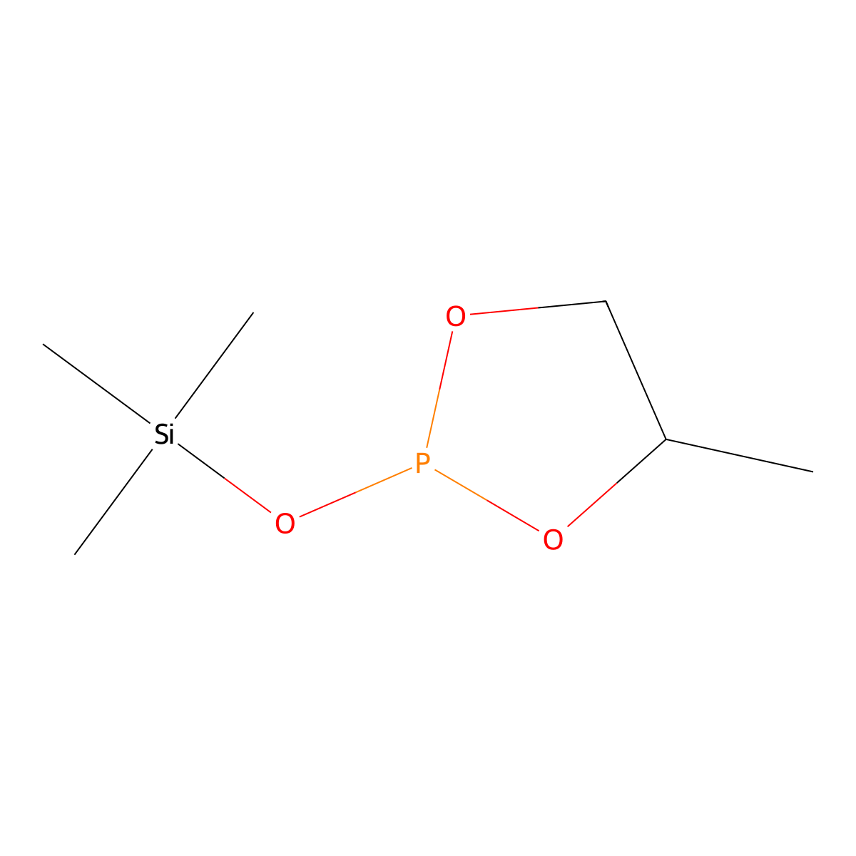 4-Methyl-2-[(trimethylsilyl)oxy]-1,3,2-dioxaphospholane molecular structure, CAS 122748-45-2