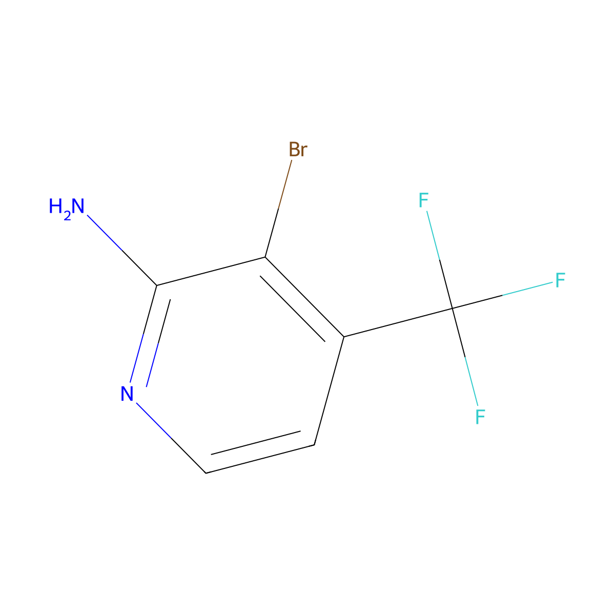 3-Bromo-4-(trifluoromethyl)pyridin-2-amine molecular structure, CAS 1227489-63-5