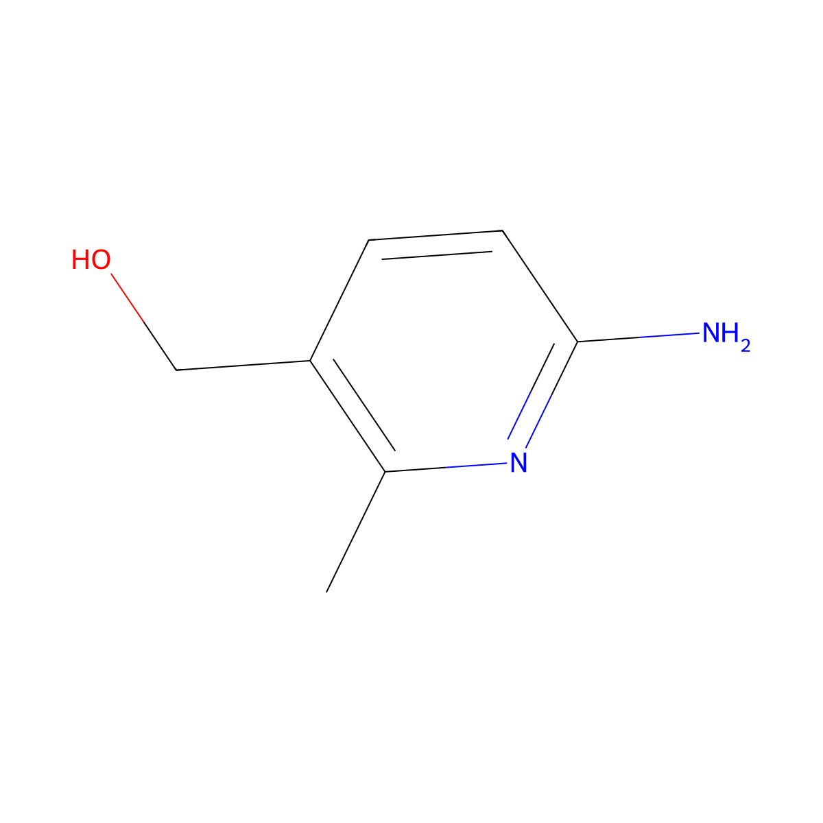 (6-Amino-2-methylpyridin-3-yl)methanol molecular structure, CAS 1227489-66-8