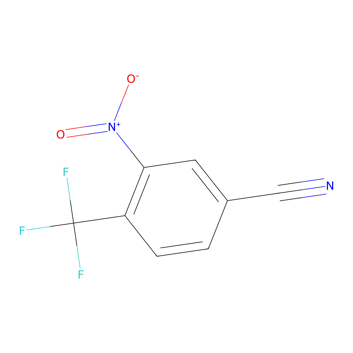 3-Nitro-4-(trifluoromethyl)benzonitrile molecular structure, CAS 1227489-72-6