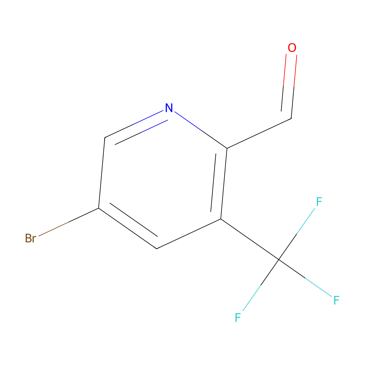 5-Bromo-3-(trifluoromethyl)picolinaldehyde molecular structure, CAS 1227489-83-9