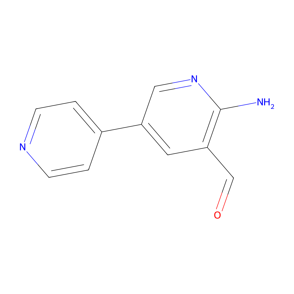 6-Amino-[3,4'-bipyridine]-5-carbaldehyde molecular structure, CAS 1227490-28-9
