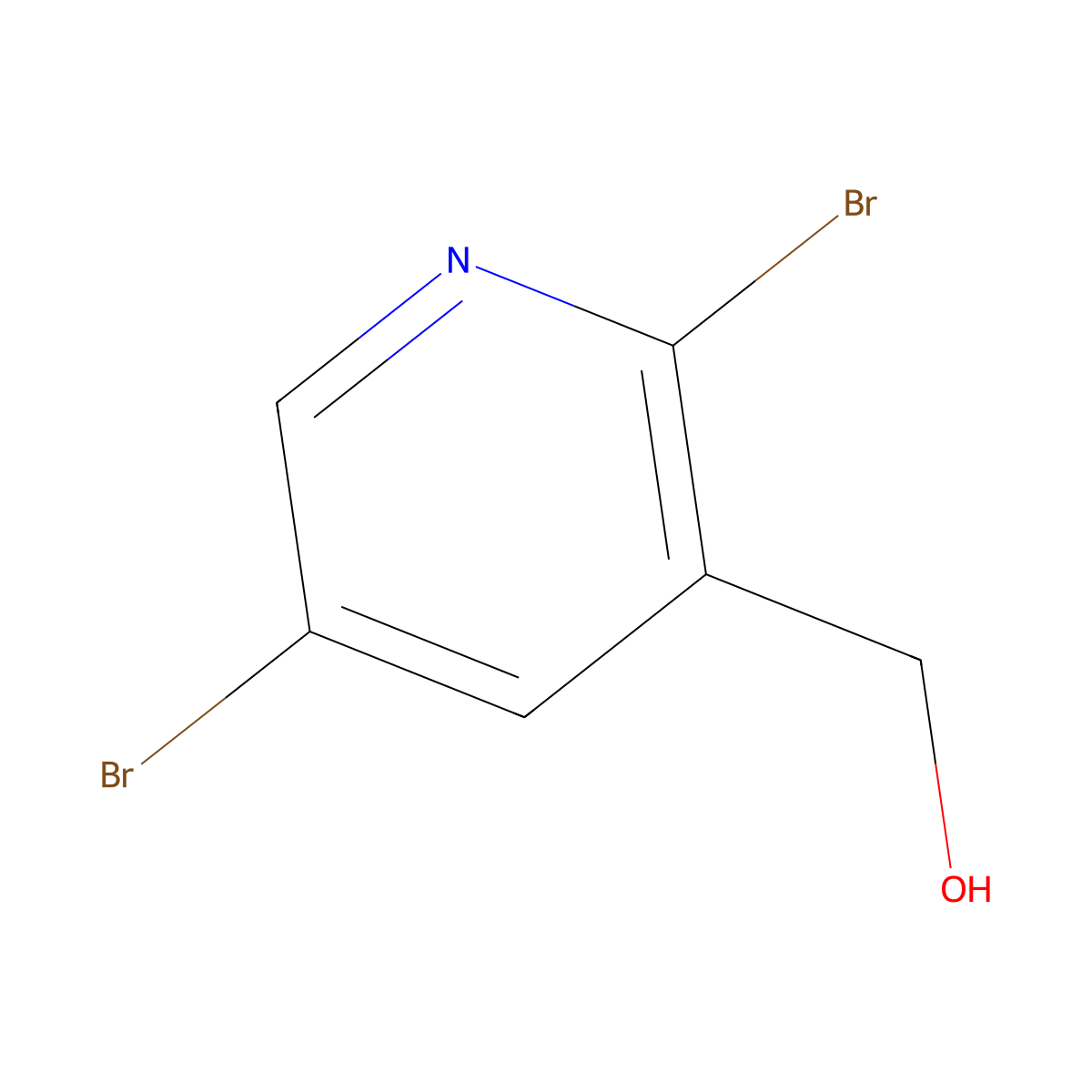 (2,5-Dibromopyridin-3-yl)methanol molecular structure, CAS 1227490-32-5