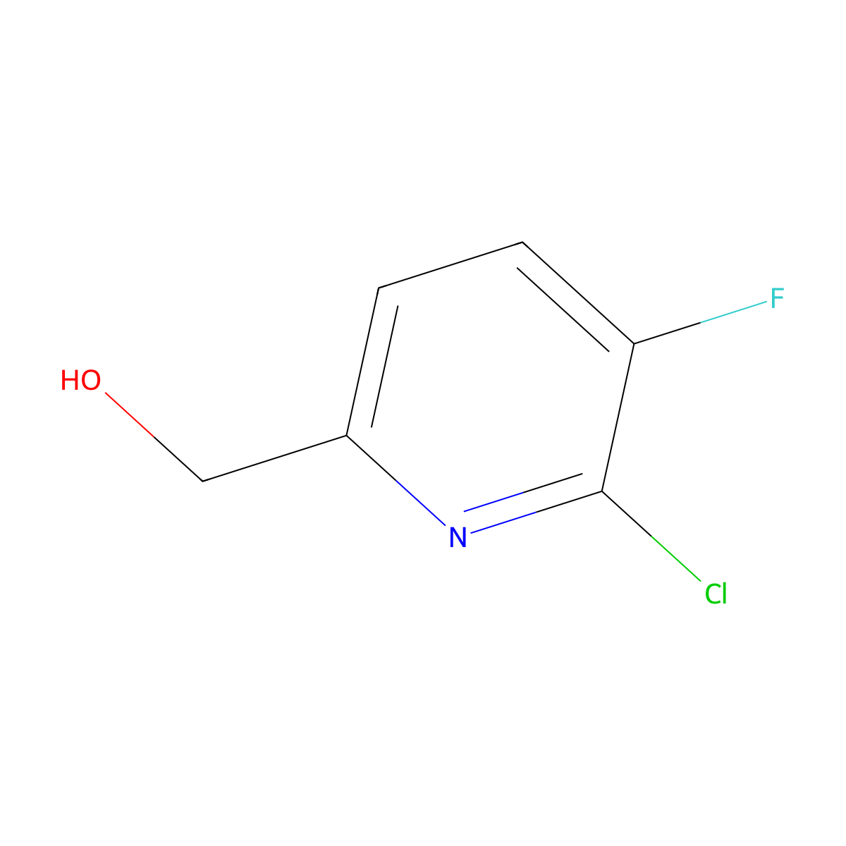 (6-Chloro-5-fluoropyridin-2-yl)methanol molecular structure, CAS 1227493-54-0