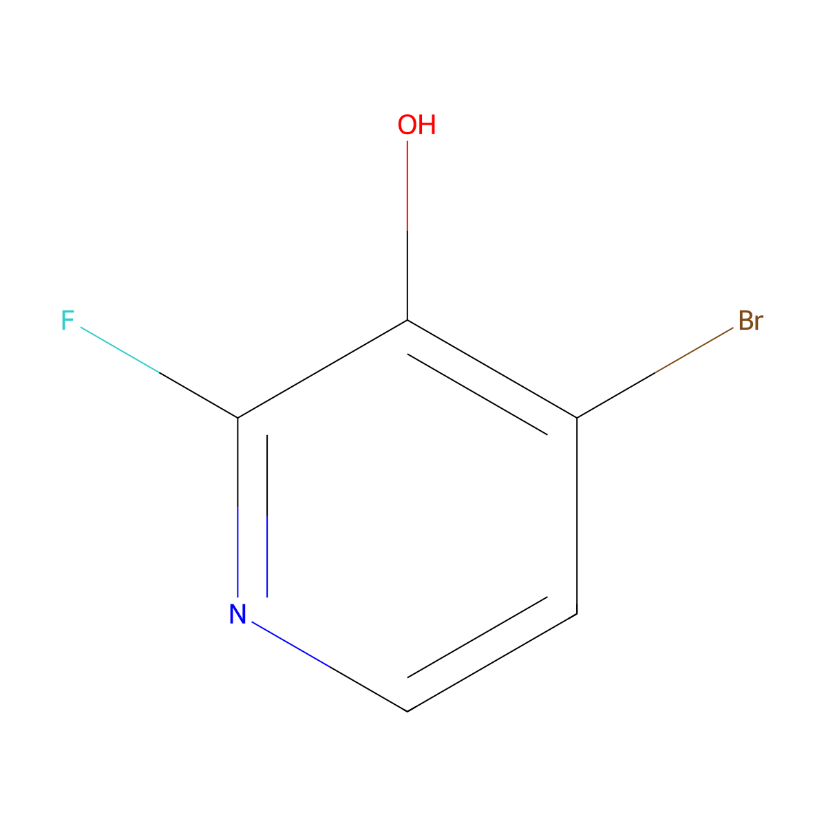 4-Bromo-2-fluoropyridin-3-ol molecular structure, CAS 1227493-89-1