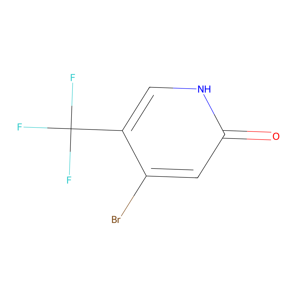 4-Bromo-5-(trifluoromethyl)pyridin-2-ol molecular structure, CAS 1227494-05-4