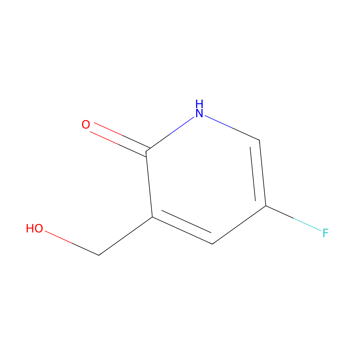 5-Fluoro-3-(hydroxymethyl)pyridin-2(1H)-one molecular structure, CAS 1227494-41-8