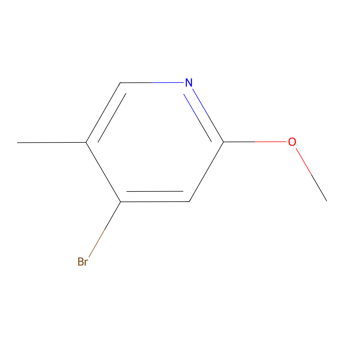 4-Bromo-2-methoxy-5-methylpyridine molecular structure, CAS 1227494-49-6