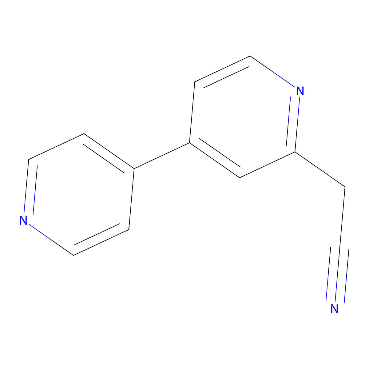 2-([4,4'-Bipyridin]-2-yl)acetonitrile molecular structure, CAS 1227494-52-1