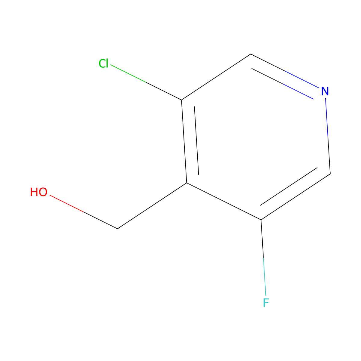 (3-Chloro-5-fluoropyridin-4-yl)methanol molecular structure, CAS 1227496-03-8