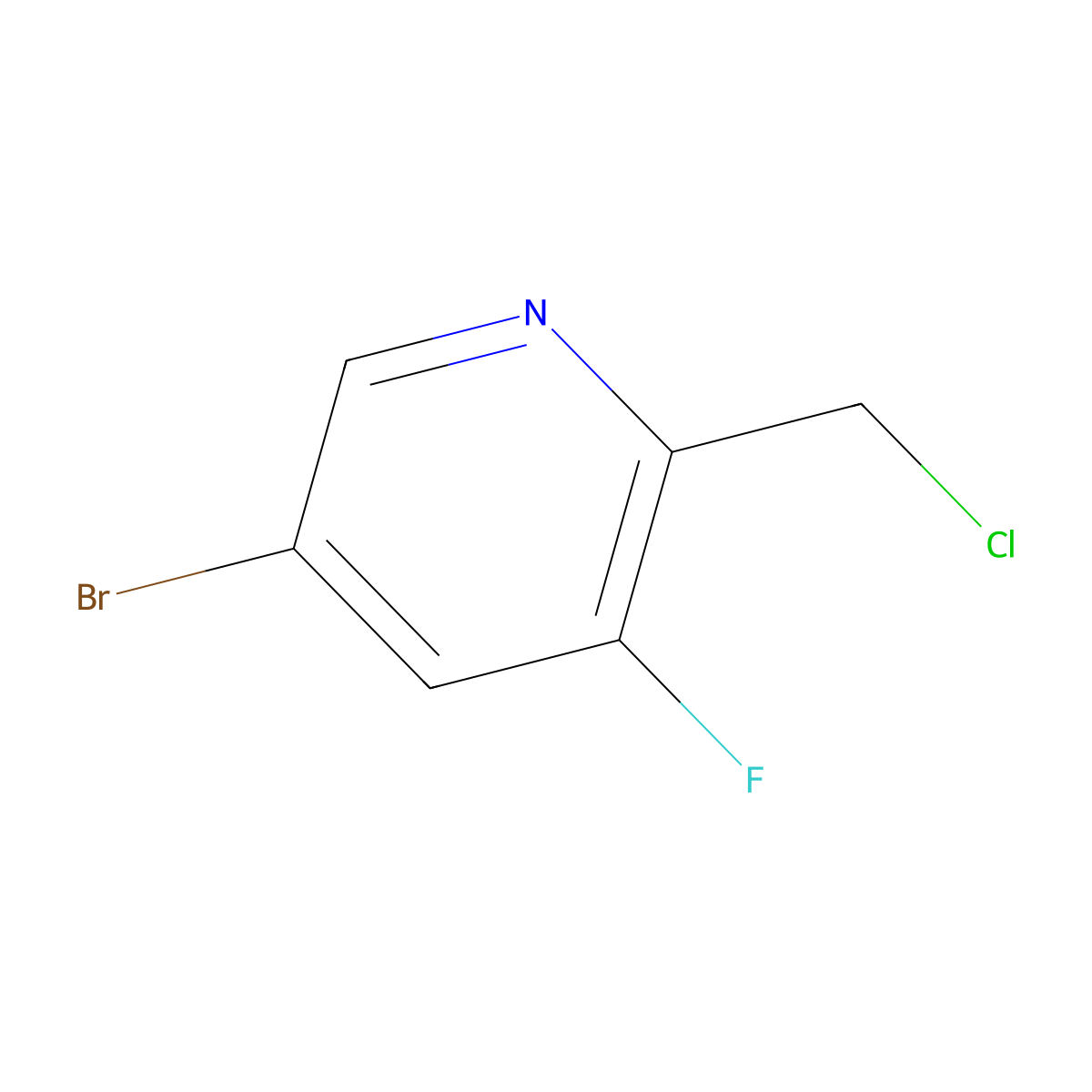 5-Bromo-2-(chloromethyl)-3-fluoropyridine molecular structure, CAS 1227496-51-6