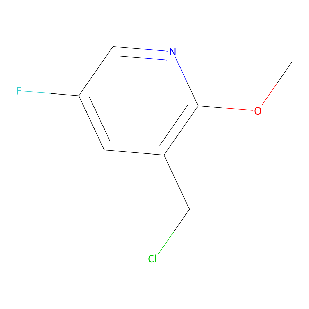 3-(Chloromethyl)-5-fluoro-2-methoxypyridine molecular structure, CAS 1227496-70-9