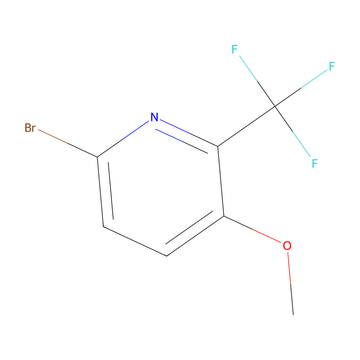 6-Bromo-3-methoxy-2-(trifluoromethyl)pyridine molecular structure, CAS 1227499-22-0