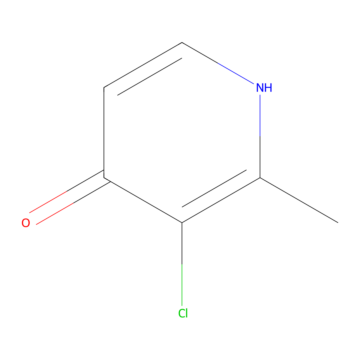 3-Chloro-2-methyl-4-pyridinol molecular structure, CAS 1227499-23-1