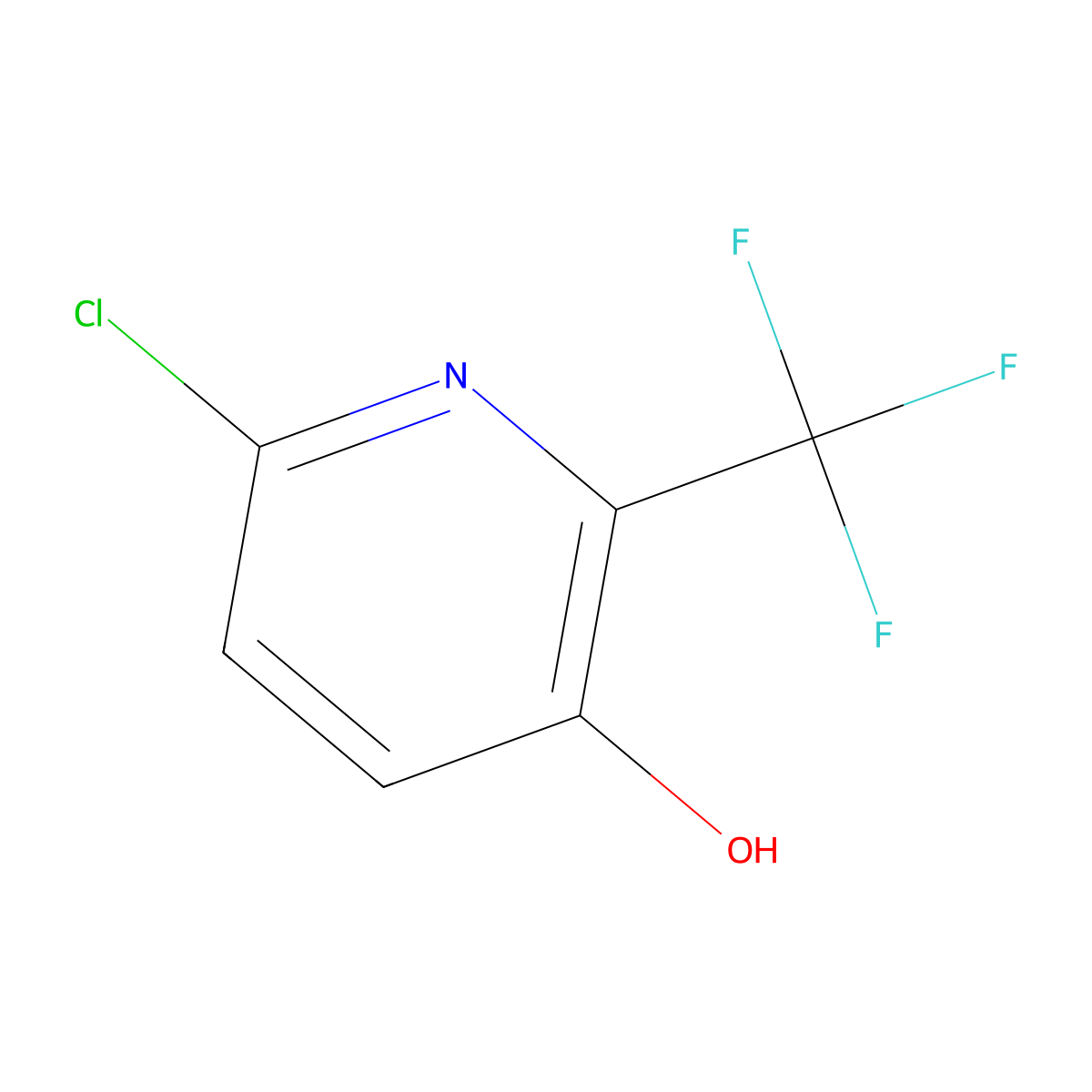 6-Chloro-2-(trifluoromethyl)pyridin-3-ol molecular structure, CAS 1227499-60-6