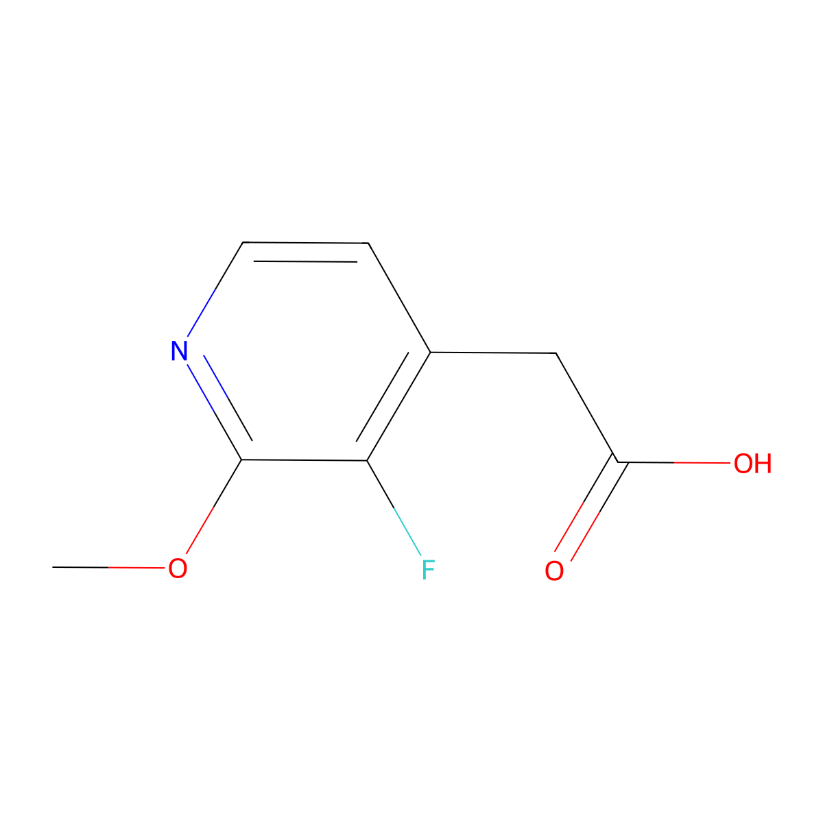 2-(3-Fluoro-2-methoxypyridin-4-yl)acetic acid molecular structure, CAS 1227499-76-4