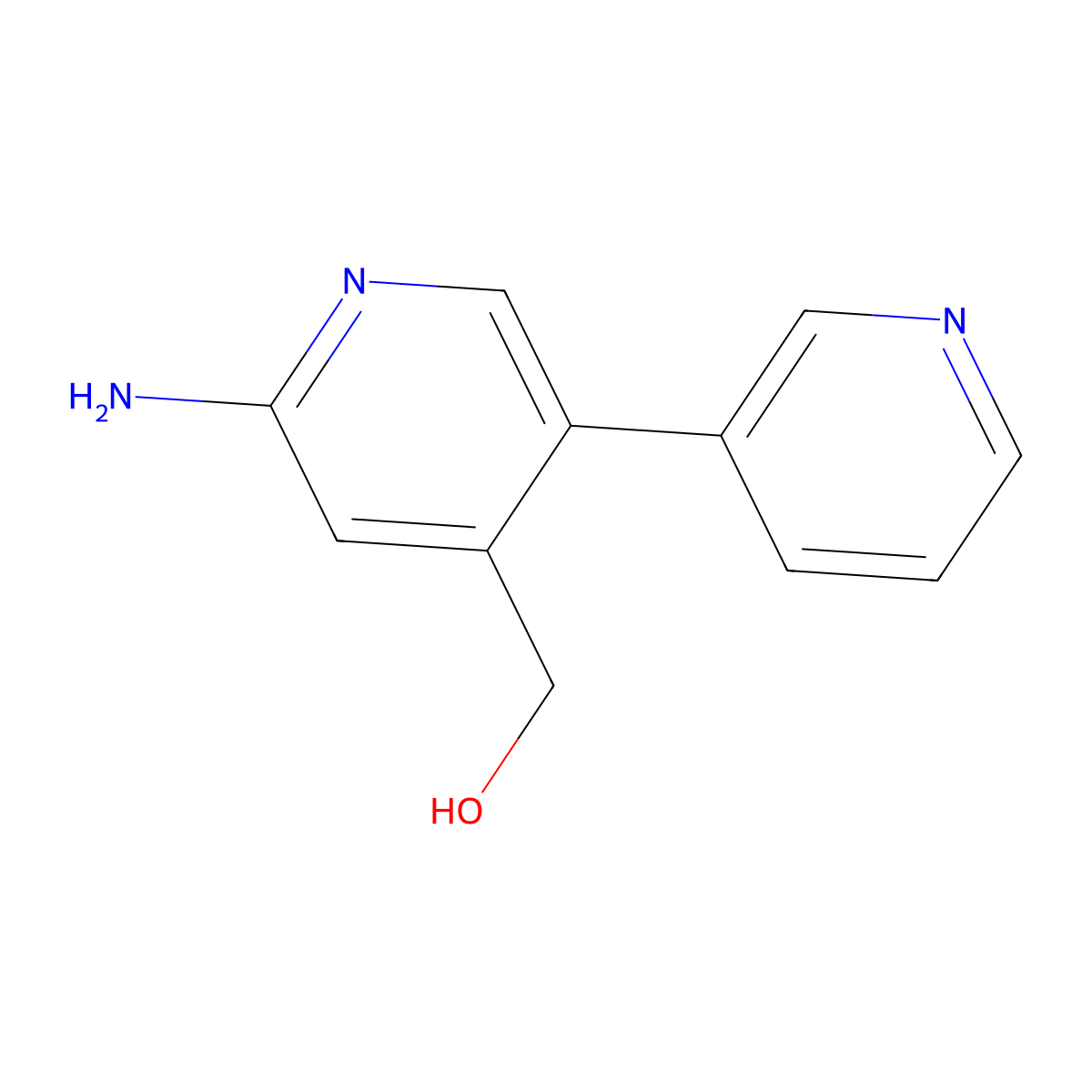 (6-Amino-[3,3'-bipyridin]-4-yl)methanol molecular structure, CAS 1227499-87-7