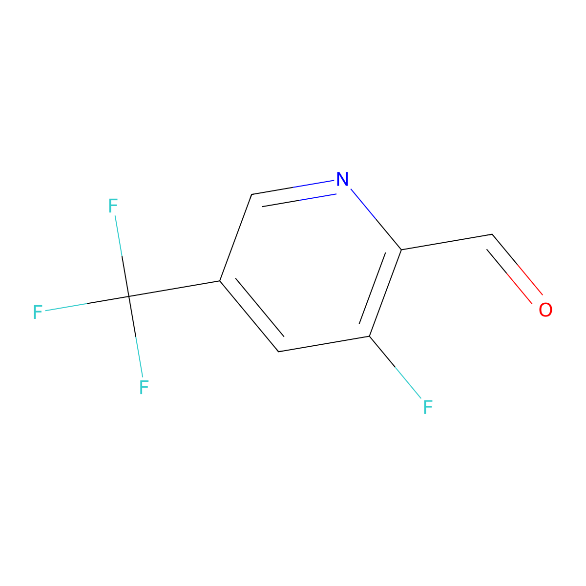 3-Fluoro-5-(trifluoromethyl)picolinaldehyde molecular structure, CAS 1227499-98-0