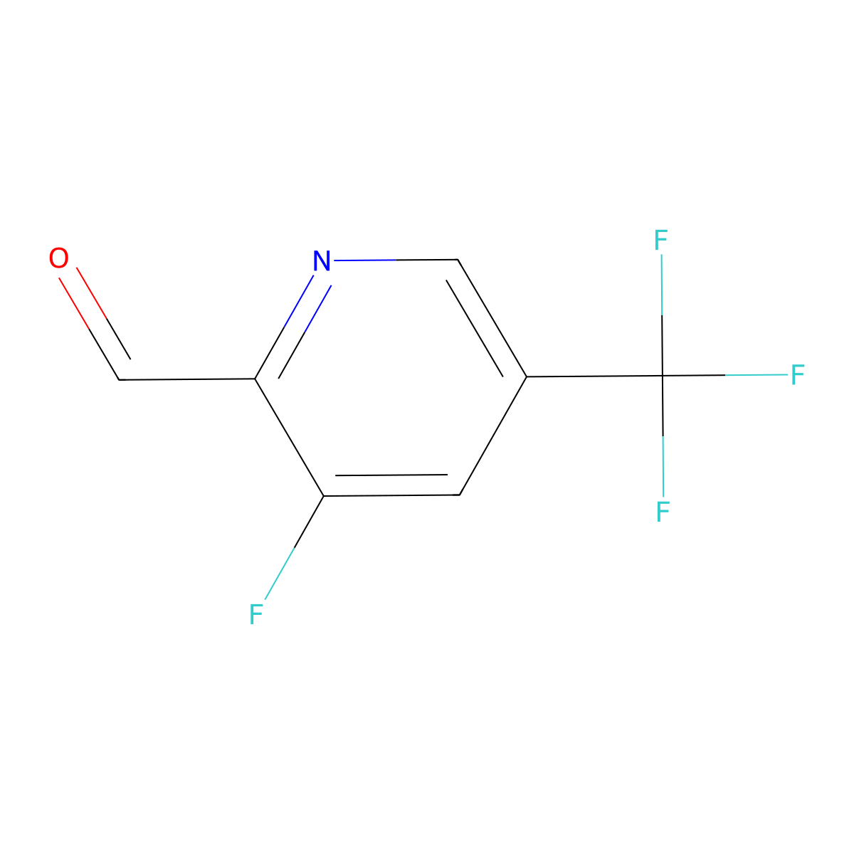 3-Fluoro-5-(trifluoromethyl)picolinaldehyde molecular structure, CAS 1227499-98-0