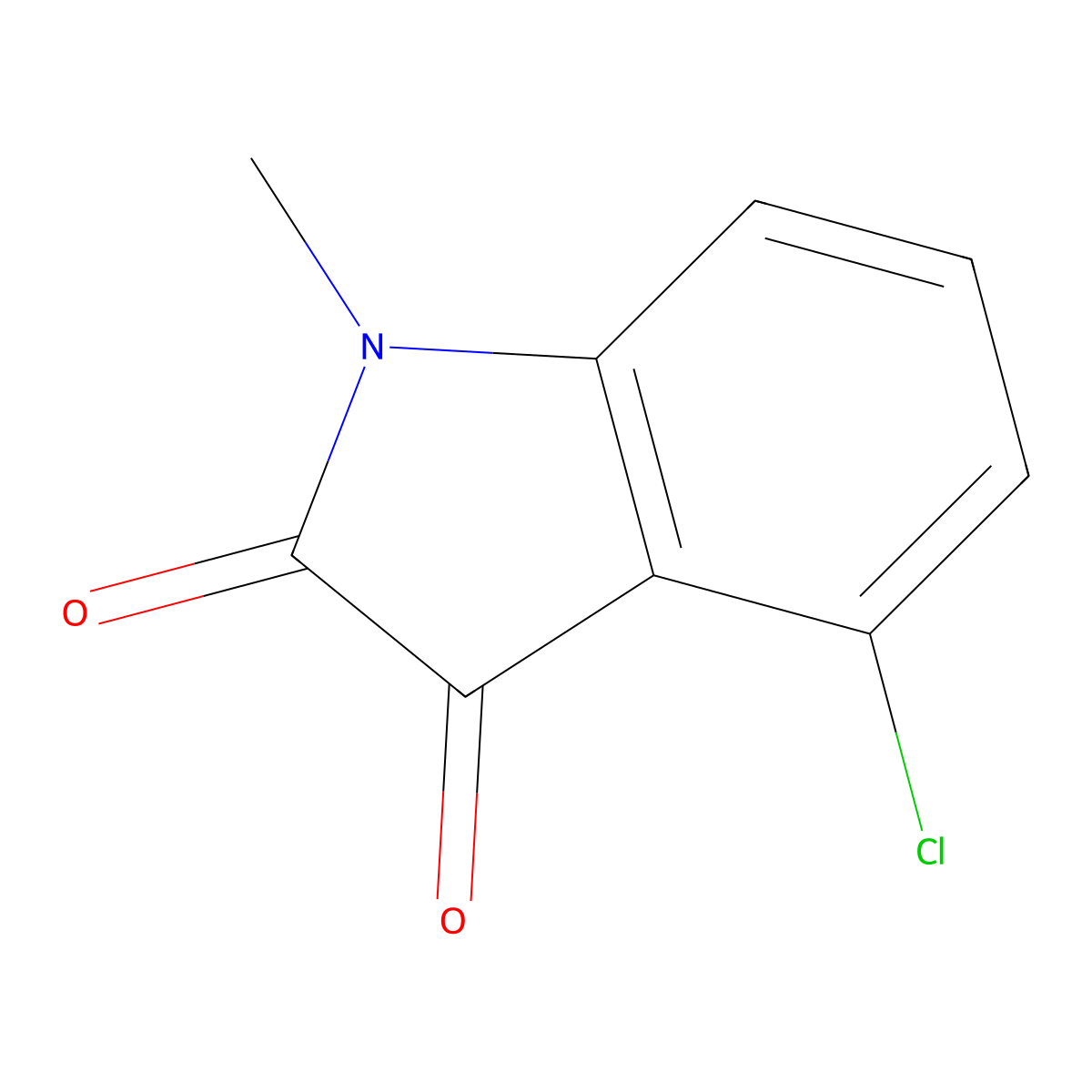 4-Chloro-1-methylindoline-2,3-dione molecular structure, CAS 122750-24-7