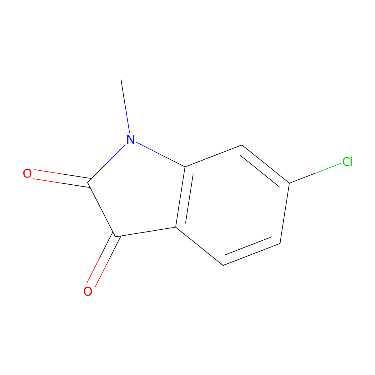 6-Chloro-1-methylindoline-2,3-dione molecular structure, CAS 122750-25-8