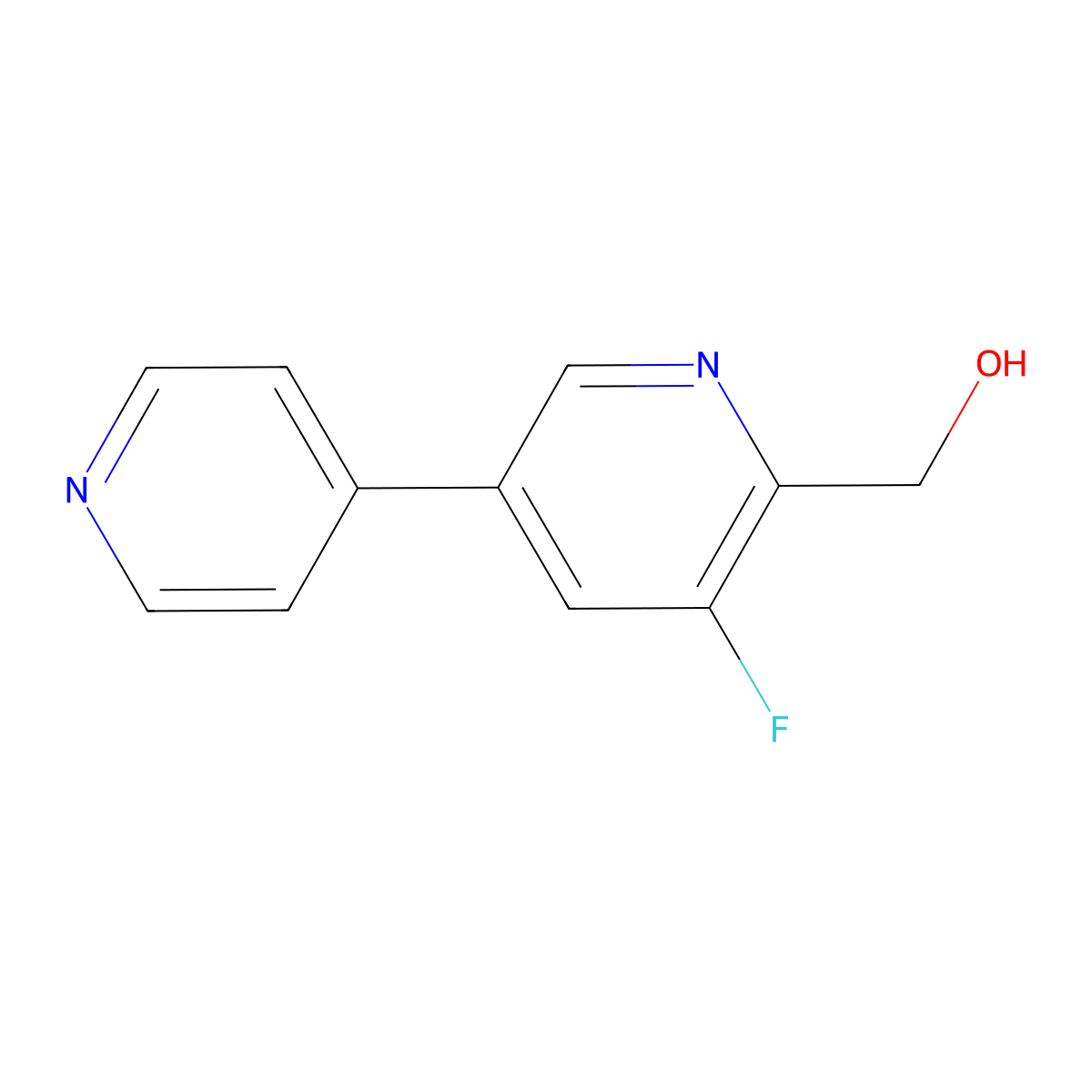 (5-Fluoro[3,4'-bipyridin]-6-yl)methanol molecular structure, CAS 1227502-04-6