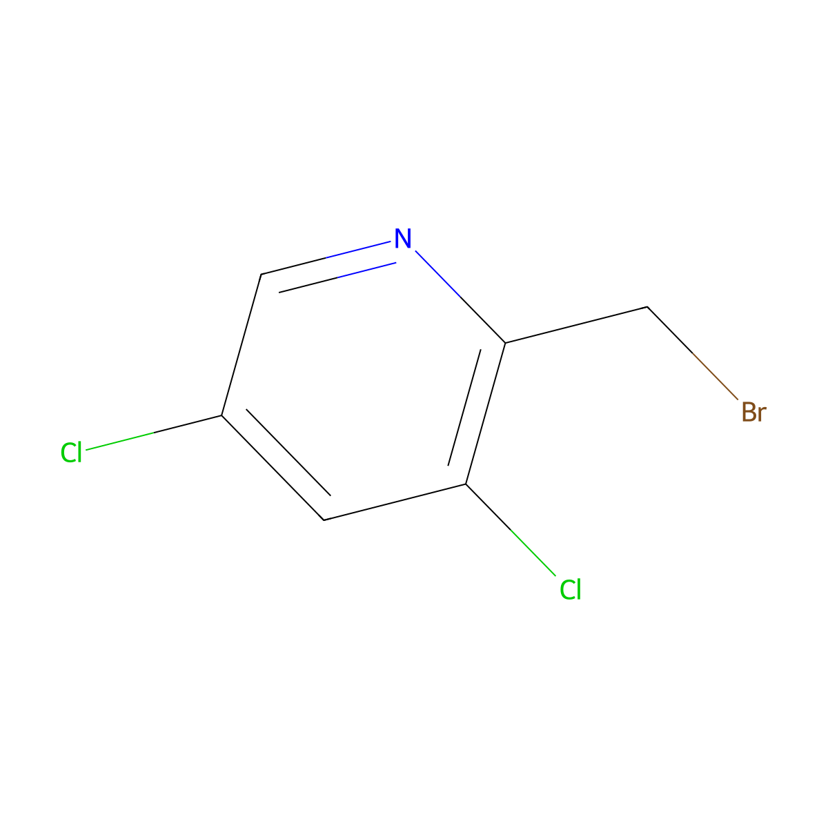 2-(Bromomethyl)-3,5-dichloropyridine molecular structure, CAS 1227502-19-3