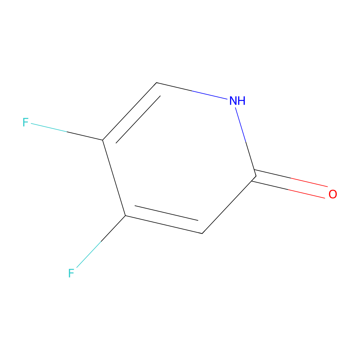 4,5-Difluoropyridin-2-ol molecular structure, CAS 1227502-59-1
