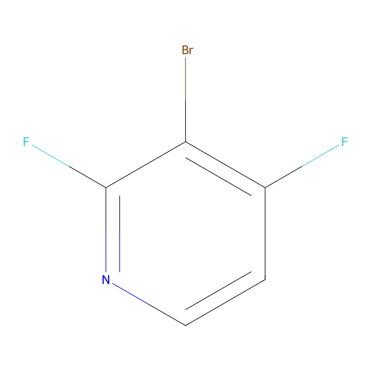 3-Bromo-2,4-difluoropyridine molecular structure, CAS 1227502-60-4