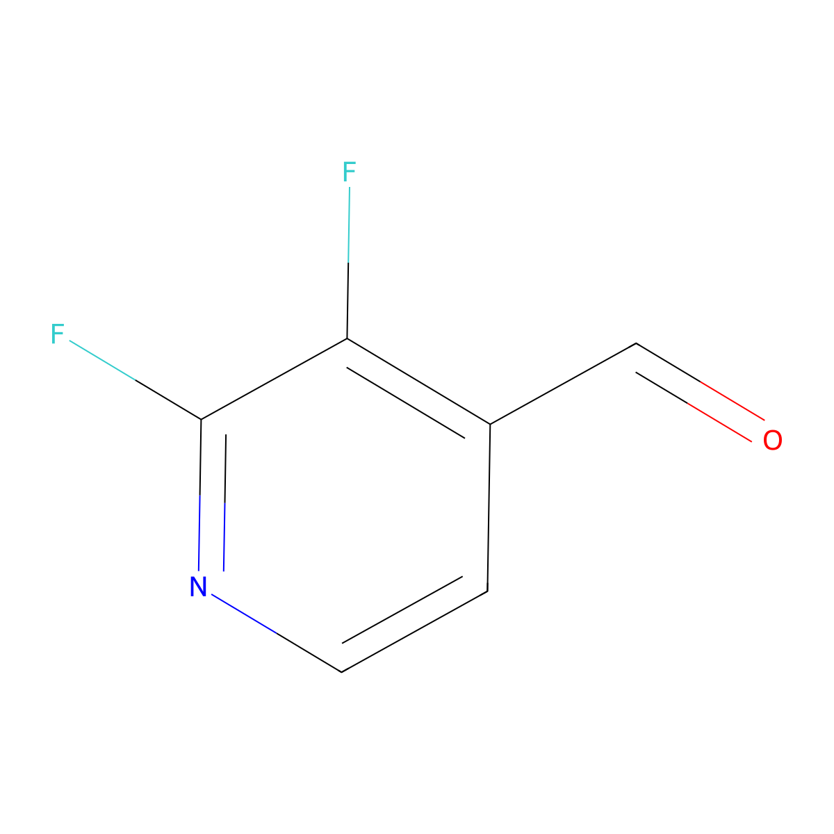 2,3-Difluoropyridine-4-carbaldehyde molecular structure, CAS 1227502-65-9