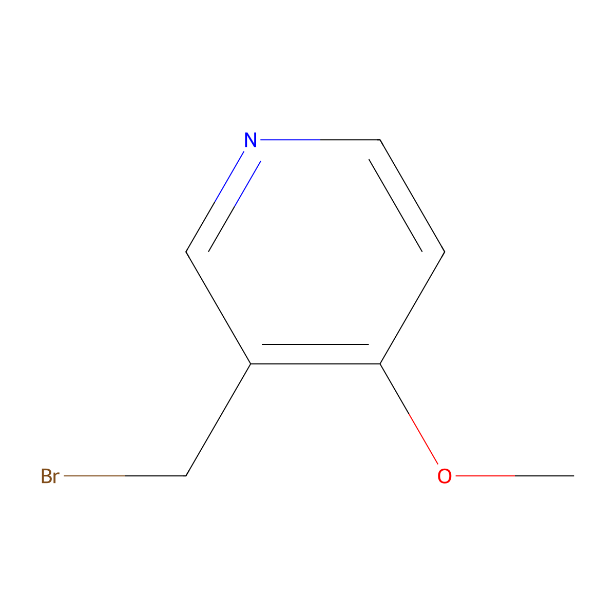 3-(broMoMethyl)-4-Methoxypyridine molecular structure, CAS 1227502-67-1