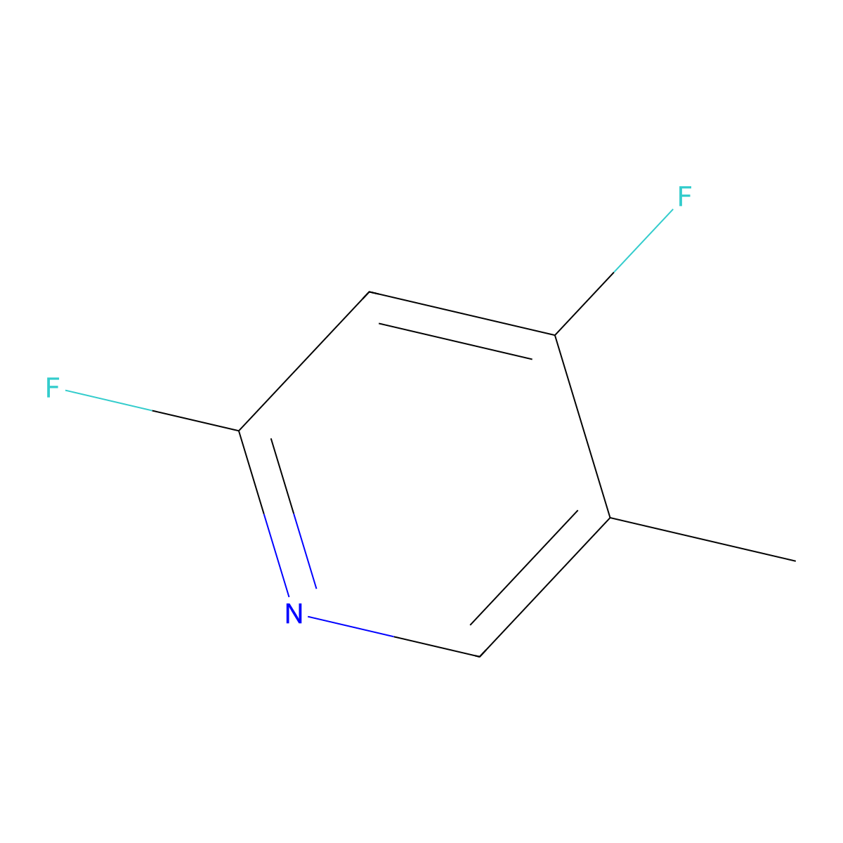 2,4-Difluoro-5-methylpyridine molecular structure, CAS 1227502-70-6