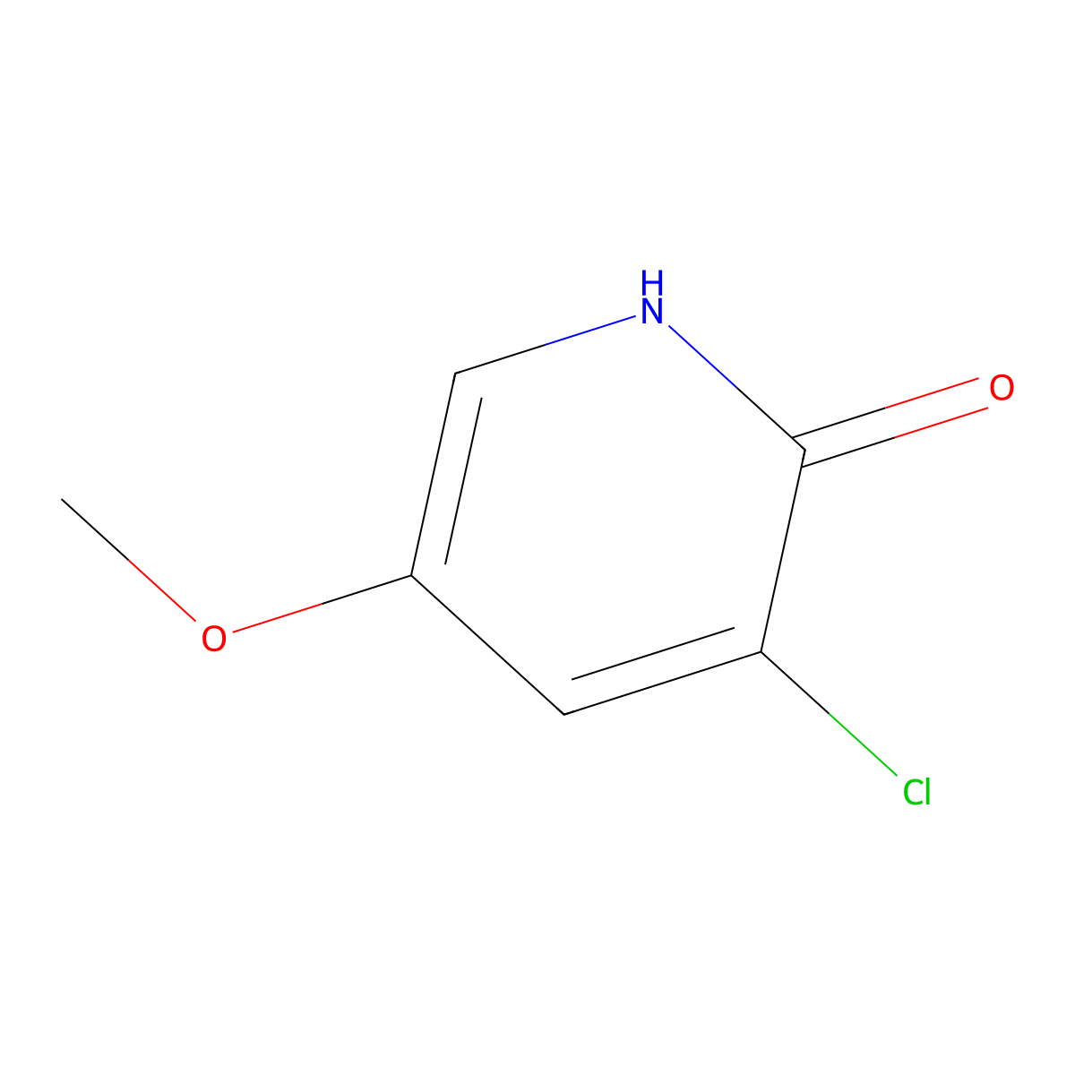 3-Chloro-5-methoxypyridin-2-OL molecular structure, CAS 1227502-85-3