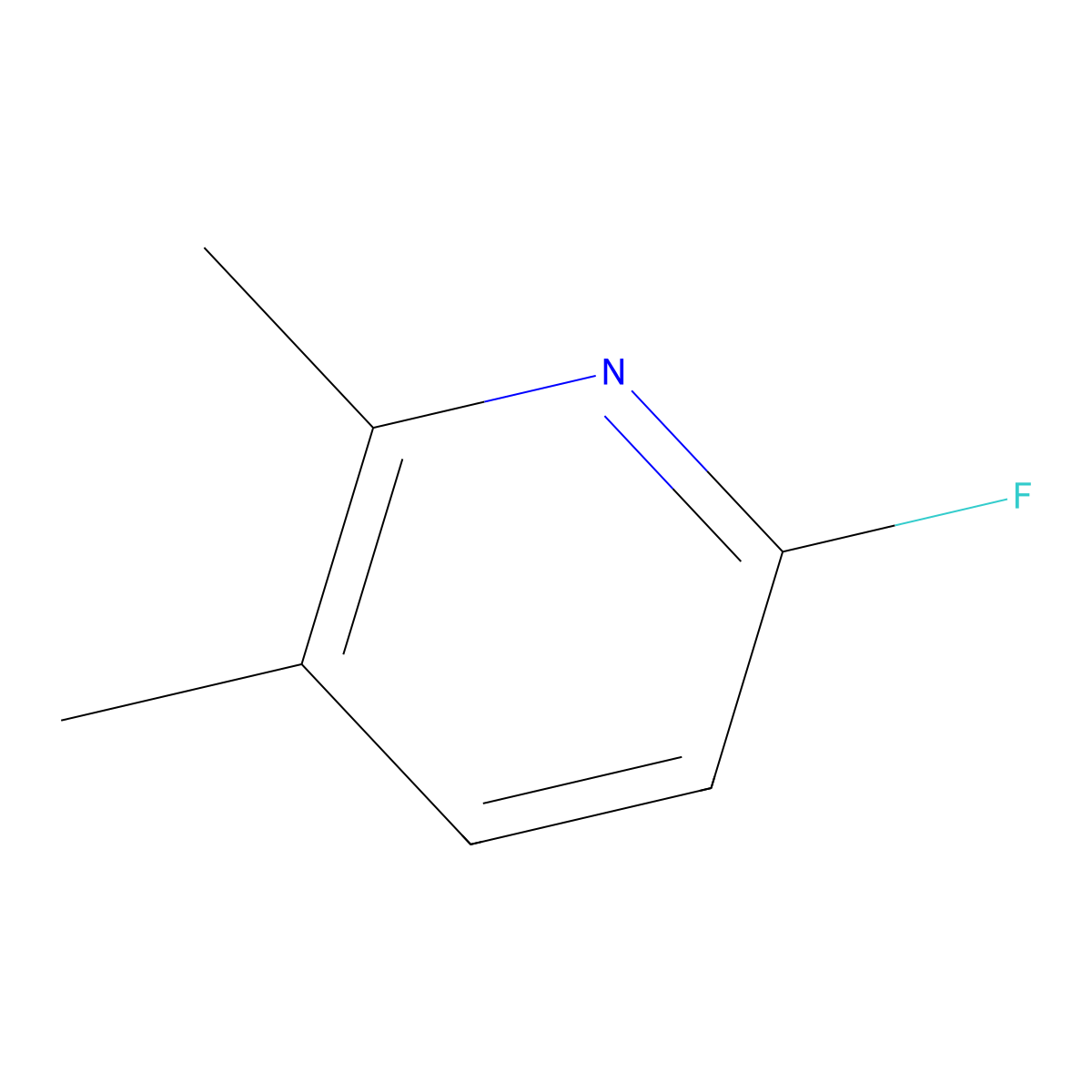 6-Fluoro-2,3-dimethylpyridine molecular structure, CAS 1227502-86-4