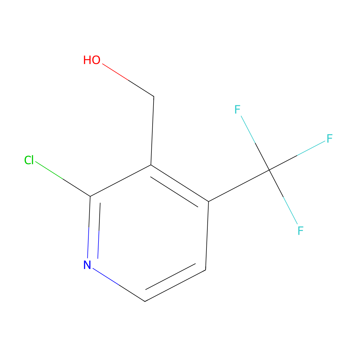 [2-Chloro-4-(trifluoromethyl)pyridin-3-yl]methanol molecular structure, CAS 1227502-97-7