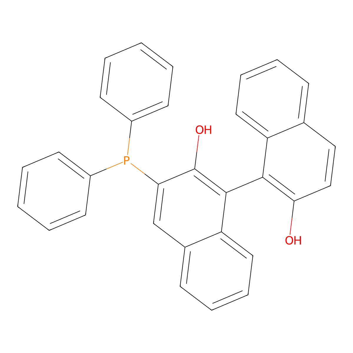 (R)-3-(Diphenylphosphino)-[1,1'-binaphthalene]-2,2'-diol molecular structure, CAS 1227504-74-6