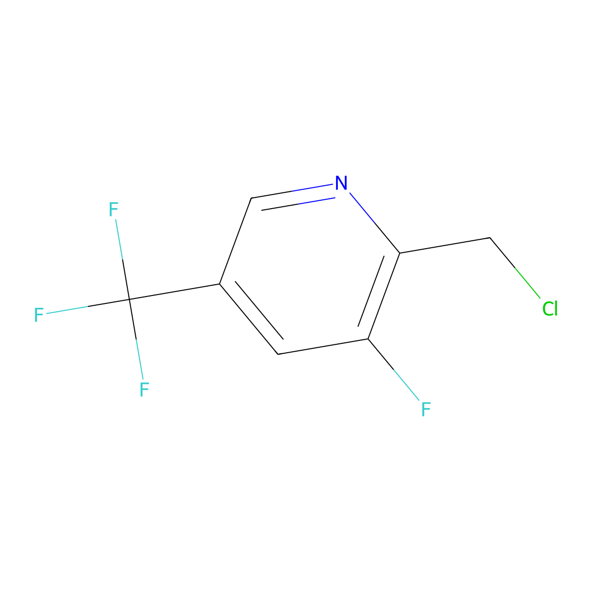 2-(Chloromethyl)-3-fluoro-5-(trifluoromethyl)pyridine molecular structure, CAS 1227507-89-2