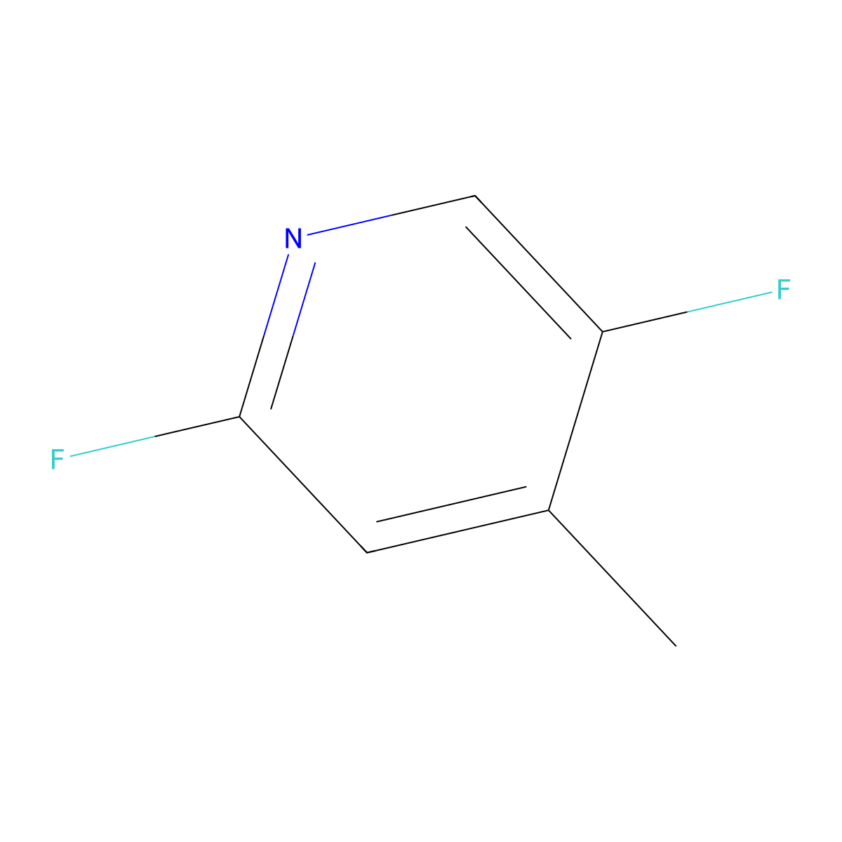 2,5-Difluoro-4-methylpyridine molecular structure, CAS 1227508-13-5