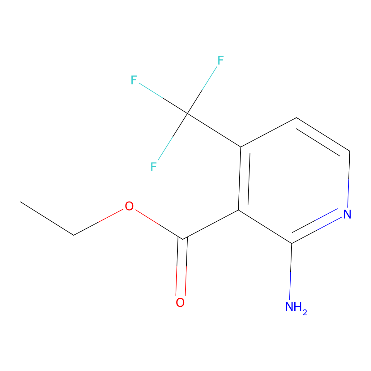 Ethyl 2-amino-4-(trifluoromethyl)nicotinate molecular structure, CAS 1227508-36-2