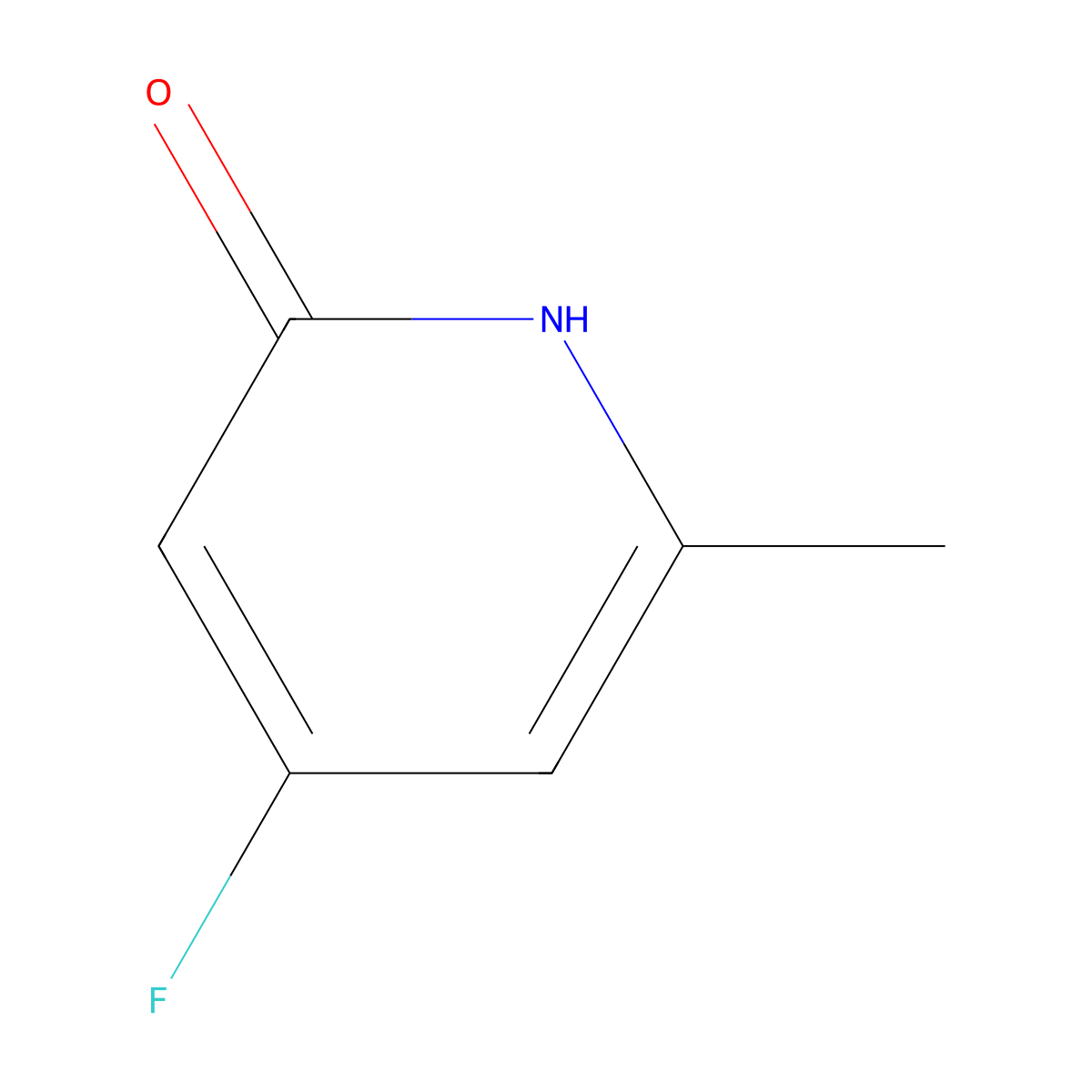 4-Fluoro-6-methylpyridin-2-OL molecular structure, CAS 1227508-66-8