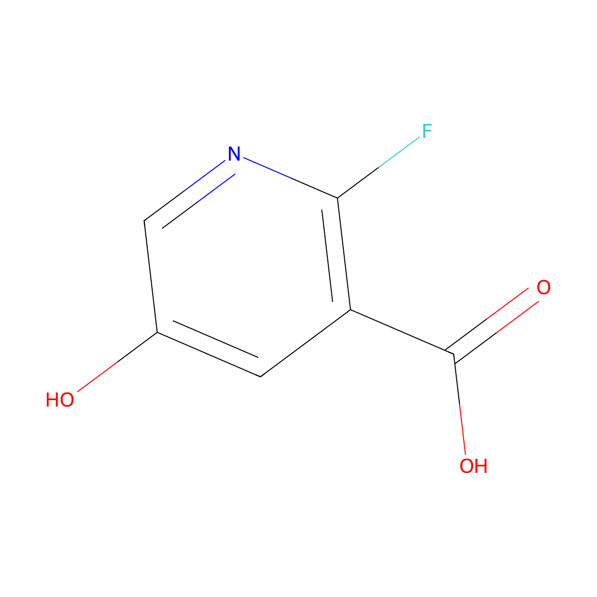 2-Fluoro-5-hydroxynicotinic acid molecular structure, CAS 1227508-69-1
