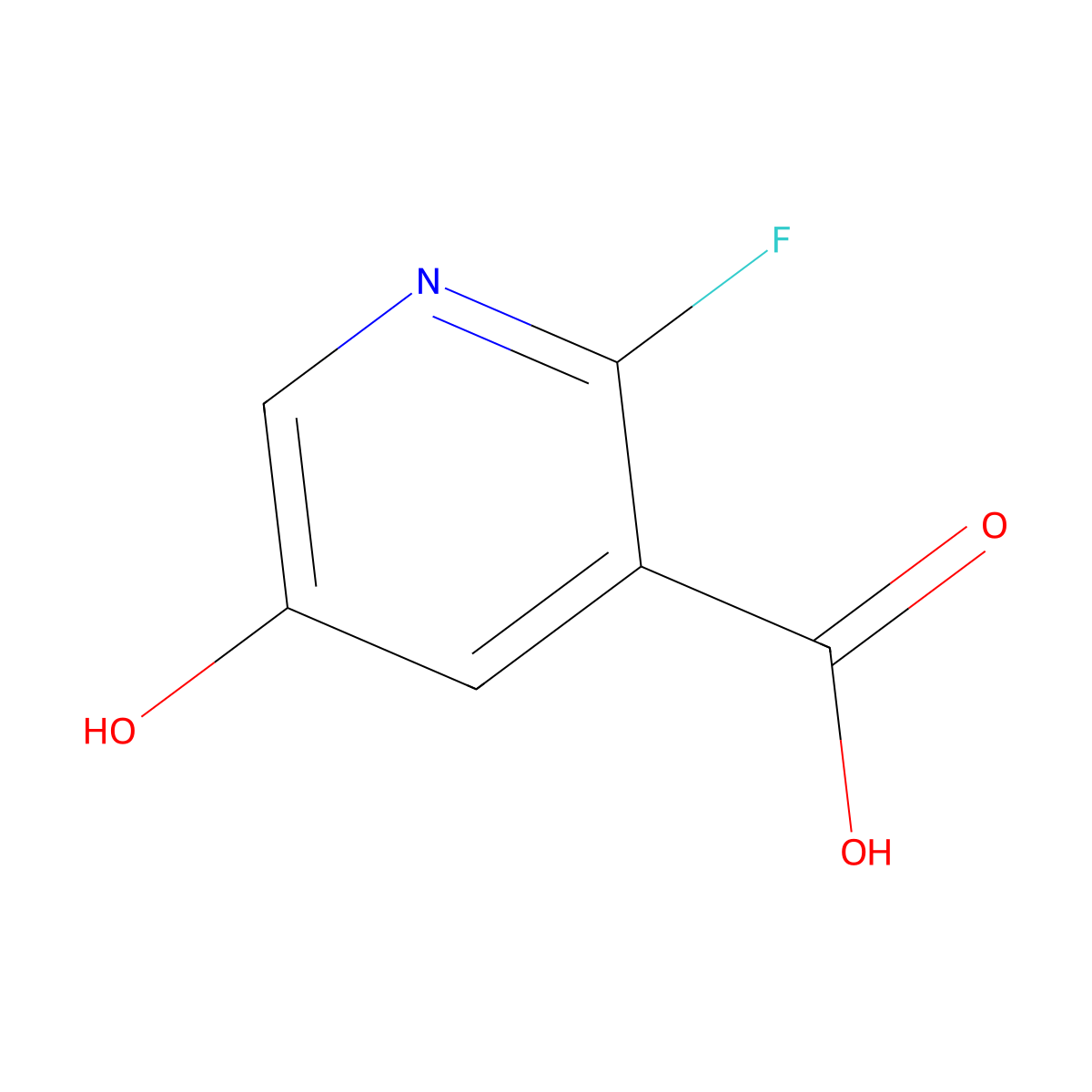 2-Fluoro-5-hydroxynicotinic acid molecular structure, CAS 1227508-69-1