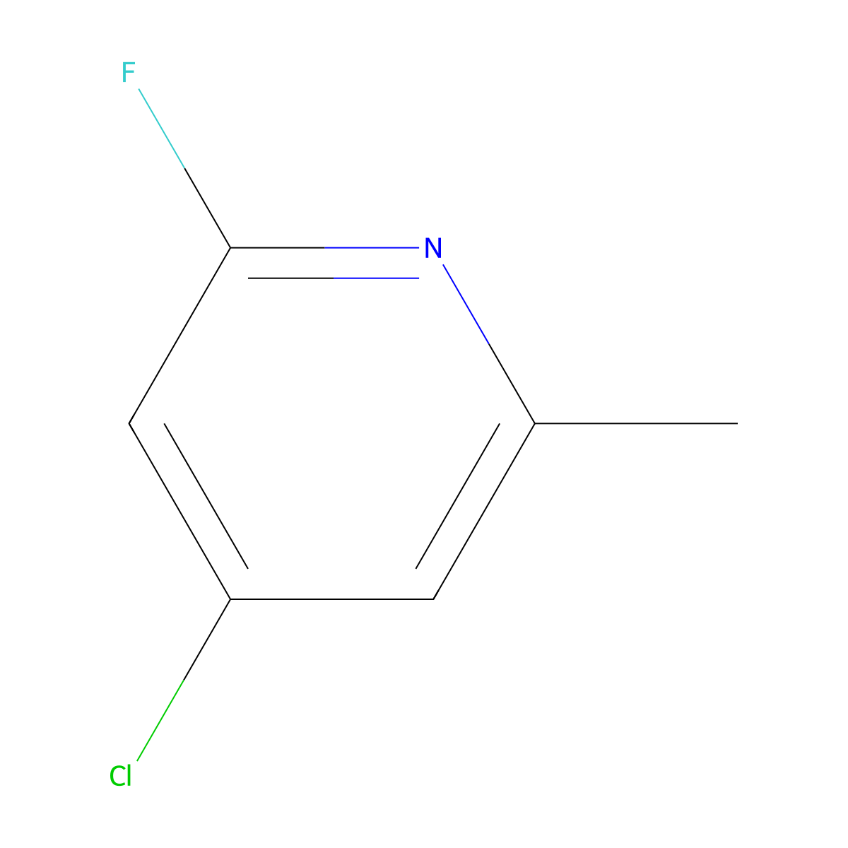 4-Chloro-2-fluoro-6-methylpyridine molecular structure, CAS 1227509-42-3