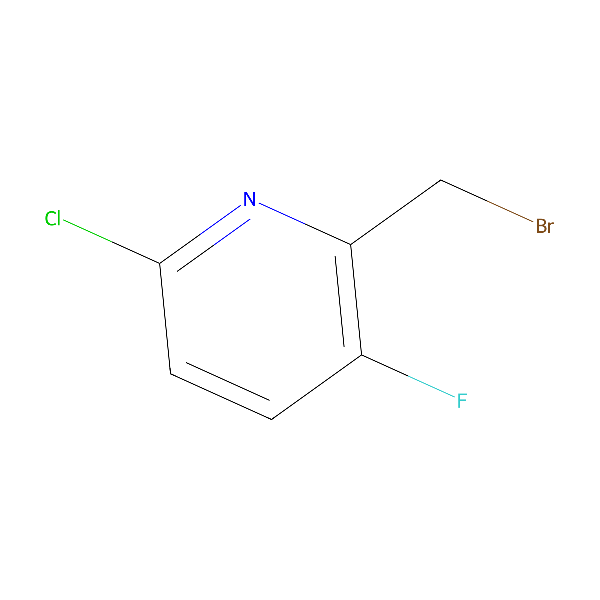 2-(Bromomethyl)-6-chloro-3-fluoropyridine molecular structure, CAS 1227509-98-9