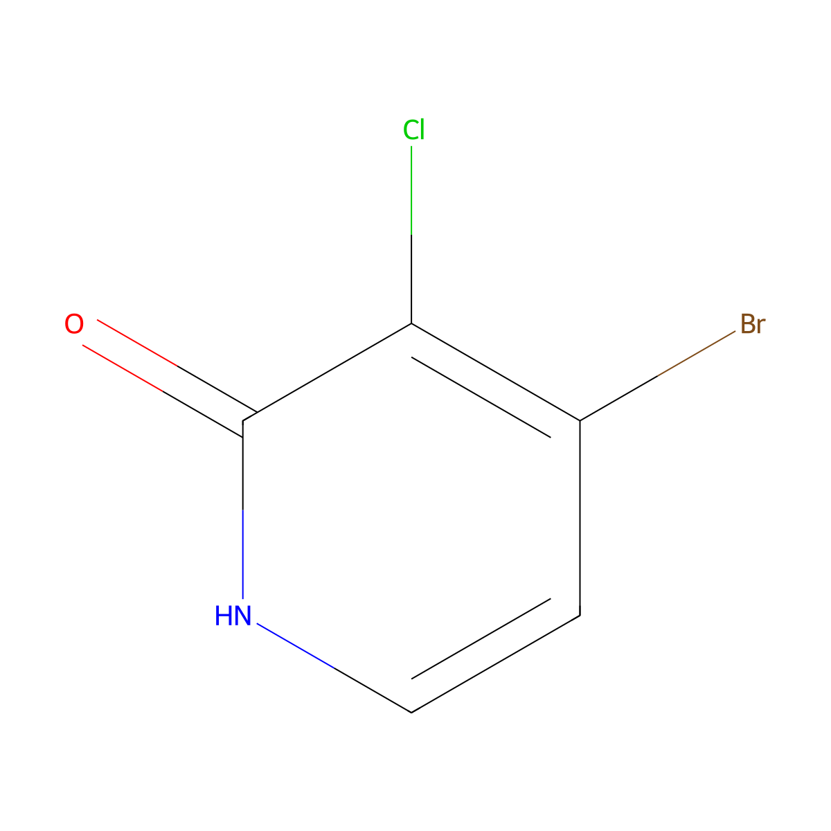 4-Bromo-3-chloropyridin-2-ol molecular structure, CAS 1227511-48-9
