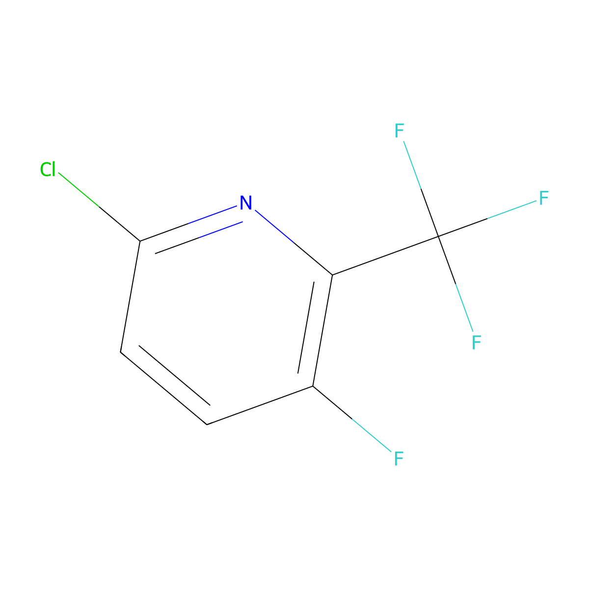 6-Chloro-3-fluoro-2-(trifluoromethyl)pyridine molecular structure, CAS 1227511-58-1