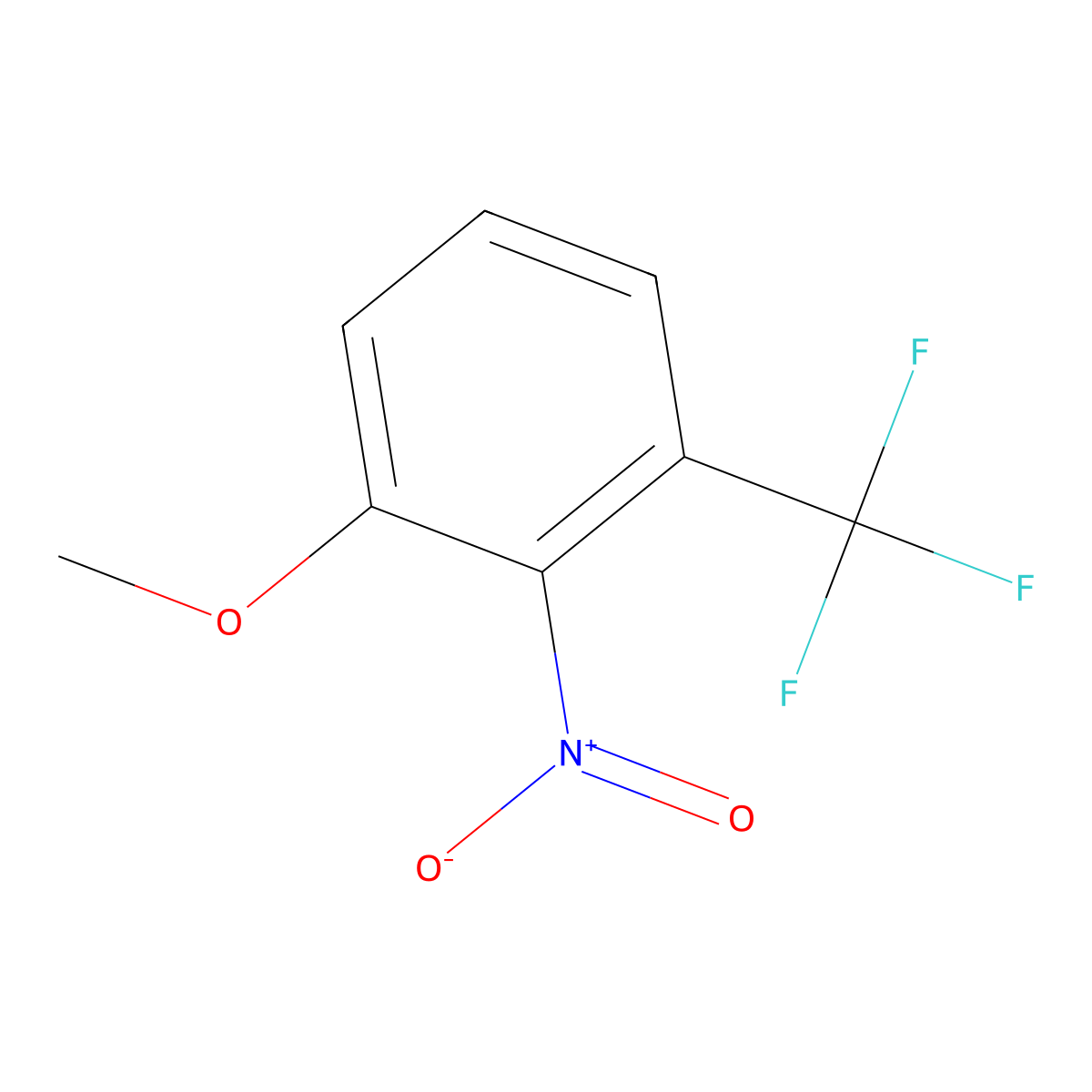 1-Methoxy-2-nitro-3-(trifluoromethyl)benzene molecular structure, CAS 1227511-63-8