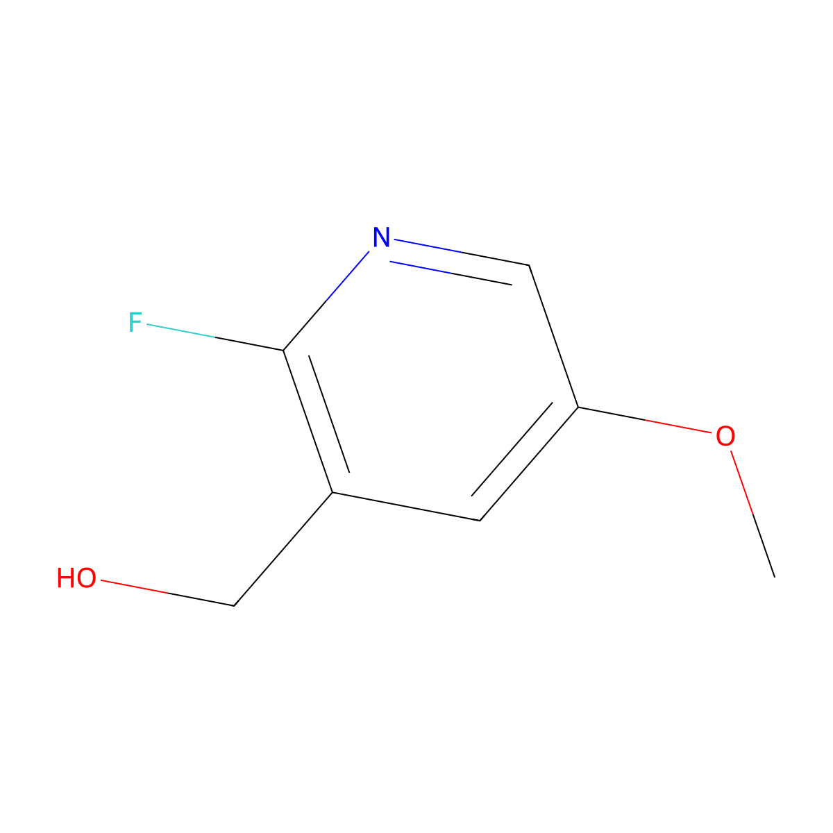 (2-Fluoro-5-methoxypyridin-3-yl)methanol molecular structure, CAS 1227511-73-0